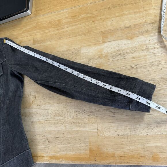 Helmut Lang Black Classic Raw Denim Jacket 1999 100% Cotton Y2k Italy 38 USA 2 - Picture 13 of 14